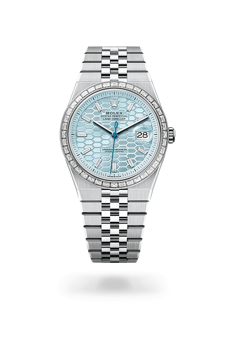RLX Land-Dweller 40 Platinum & Diamond-Inspired Automatic Watch